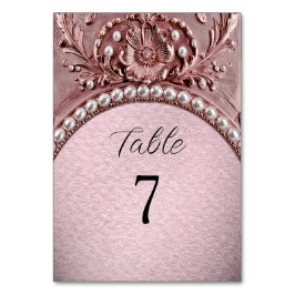 Numeração De Mesa Número de Mesa de Flor Rosa