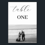 Numeração De Mesa Número de Mesa de Foto com Minimalismo Elegante<br><div class="desc">Número de Mesa de Foto Minimalista Elegante</div>