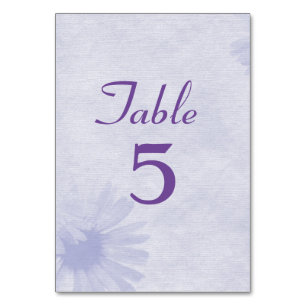 Numeração De Mesa Número de Mesa de Margarida Lavanda Suave