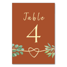 Numeração De Mesa Número de Mesa de Terracota