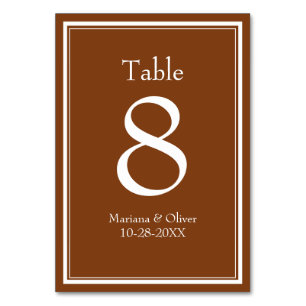 Numeração De Mesa Número de mesa de terracota minimalista moderno