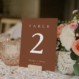 Numeração De Mesa Número de Mesa de Terracota Moderna para Casamento