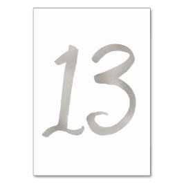 Numeração De Mesa Número de mesa elegante em folha de prata | Mesa 1