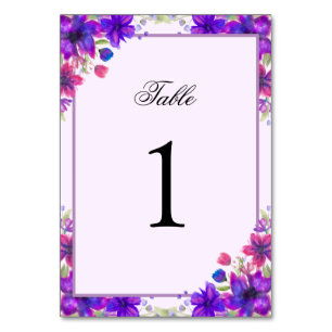 Numeração De Mesa Número de Mesa Elegante para Quinceanera com Flora
