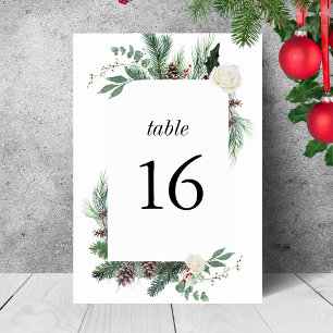 Numeração De Mesa Número de Mesa Floral de Natal Pinheiro Moderno El