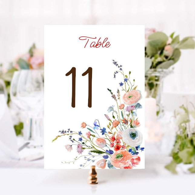 Numeração De Mesa Número de Mesa Floral Elegante (Criador carregado)