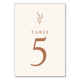 Numeração De Mesa Número de Mesa Laranja Queimada Botânica Casamento