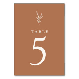 Numeração De Mesa Número de Mesa Laranja Queimada Botânica para Casa