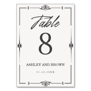 Numeração De Mesa Número de Mesa Minimalista Moderno Elegante Boho S