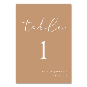 Numeração De Mesa Número de Mesa para Casamento Boho