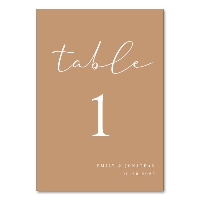 Numeração De Mesa Número de Mesa para Casamento Boho (Frente)