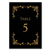 Número de Mesa para Casamento Royal Regency Black 