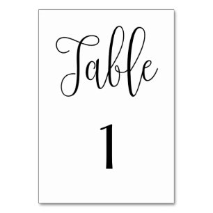 Numeração De Mesa Numero de mesa preto e branco simples Casamento mo