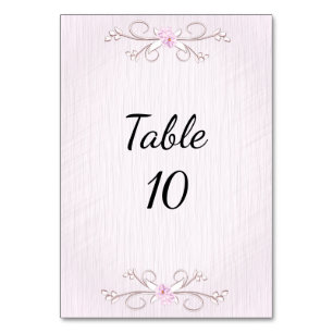 Numeração De Mesa Número de Mesa Rosa Delicado