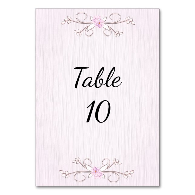 Numeração De Mesa Número de Mesa Rosa Delicado (Frente)
