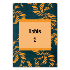 Numeração De Mesa Número de Mesa Verde e Laranja Ankara
