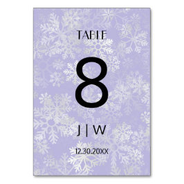 Numeração De Mesa Número de Natal com neve