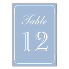 Numeração De Mesa Número de Tabela Azul Claro Simples Elegante