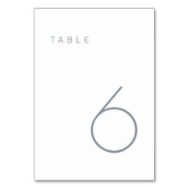 Numeração De Mesa Número de Tabela Azul e Branca Minimalista Moderno