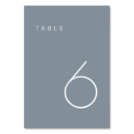 Numeração De Mesa Número de Tabela Azul e Branca Minimalista Moderno