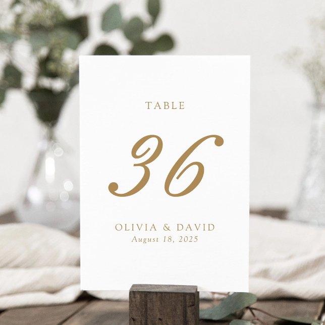 Numeração De Mesa Número de Tabela Clássica Minimalista (Criador carregado)