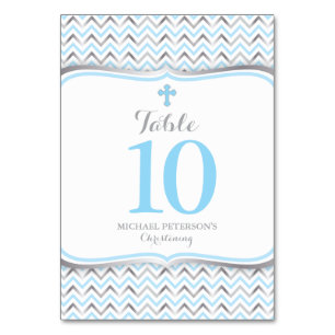 Numeração De Mesa Número de Tabela Cruzada - Azul e Prata