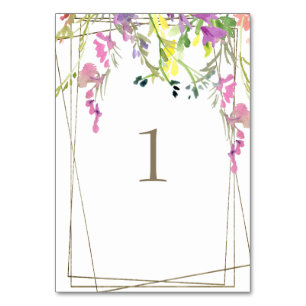 Numeração De Mesa Número de Tabela de Casamento de Flor Selvagem Col
