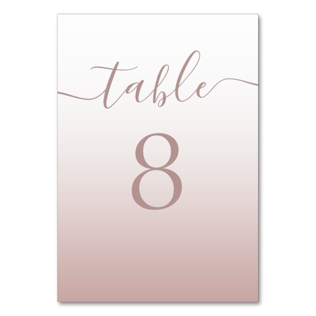 Numeração De Mesa Número de Tabela de Casamento de Gradiente Dourado (Frente)
