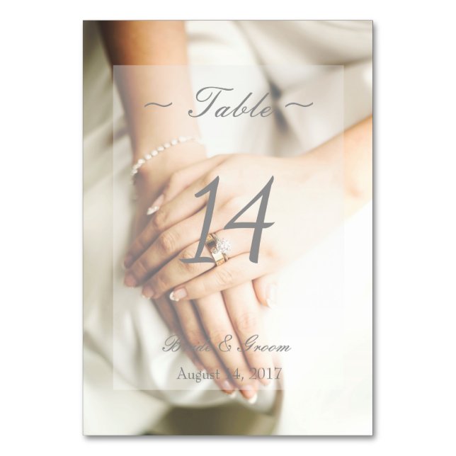Numeração De Mesa Numero de Tabela de Casamento editável de anel de  (Frente)