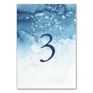 Numeração De Mesa Número de Tabela de Casamento no inverno Azul de C