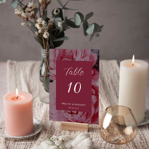 Numeração De Mesa Número de Tabela de Casamento Personalizada da Flo