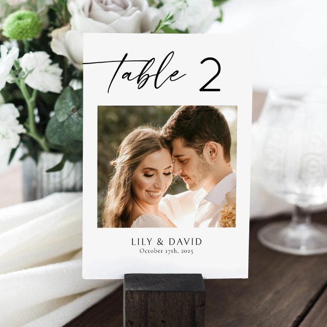 Numeração De Mesa Número de Tabela de Fotografias Moderna Minimalist (Criador carregado)