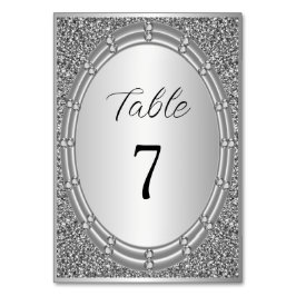 Numeração De Mesa Número de Tabela de Frame de Glitter Silver