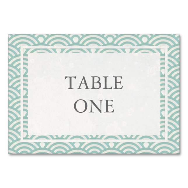 Numeração De Mesa Número de Tabela de Ondas Estilizadas Seigha Japon (Frente)