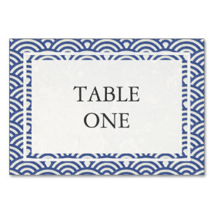 Numeração De Mesa Número de Tabela de Ondas Estilizadas Seigha Japon