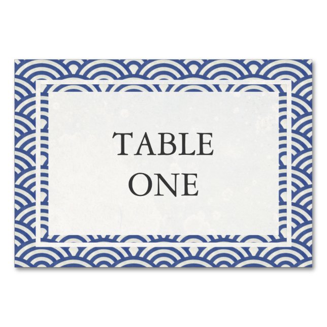 Numeração De Mesa Número de Tabela de Ondas Estilizadas Seigha Japon (Frente)