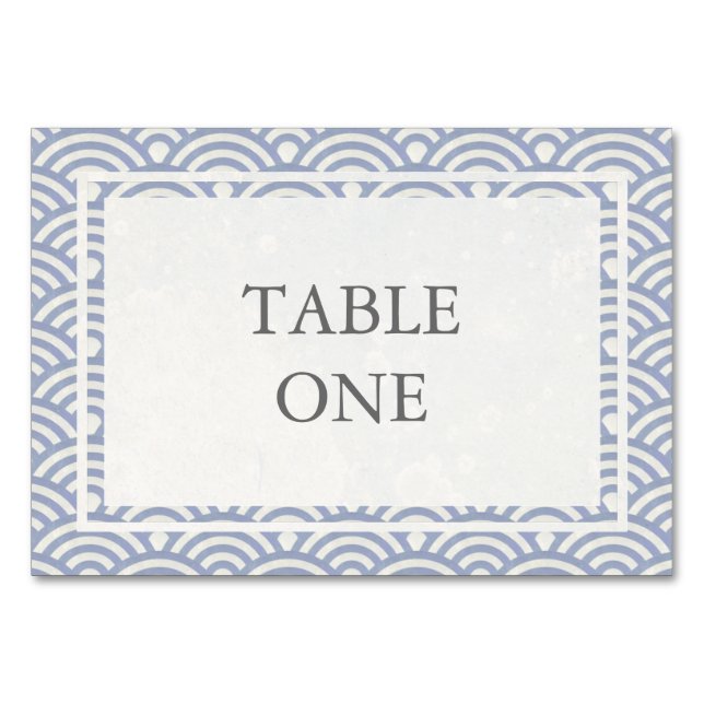 Numeração De Mesa Número de Tabela de Ondas Estilizadas Seigha Japon (Frente)