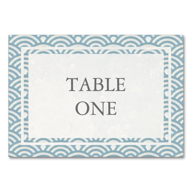 Numeração De Mesa Número de Tabela de Ondas Estilizadas Seigha Japon (Frente)