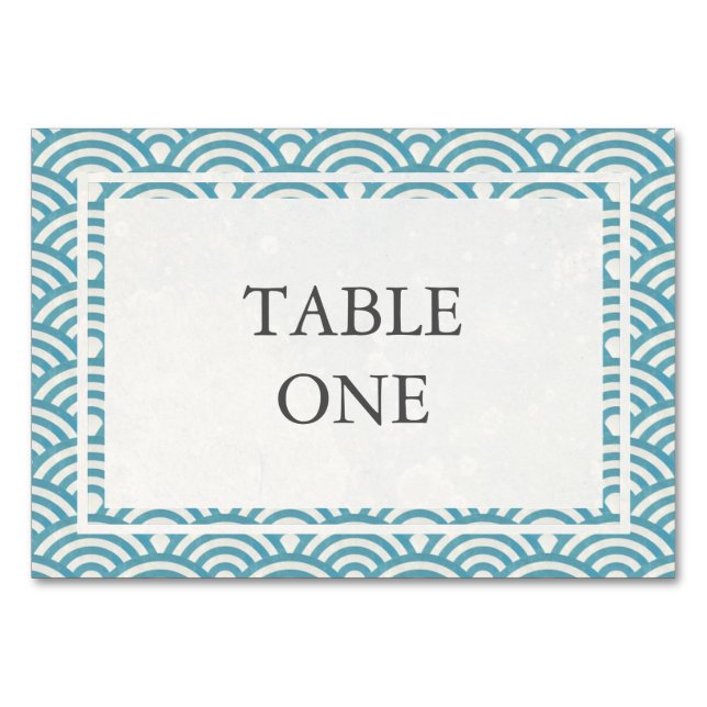 Numeração De Mesa Número de Tabela de Ondas Estilizadas Seigha Japon (Frente)