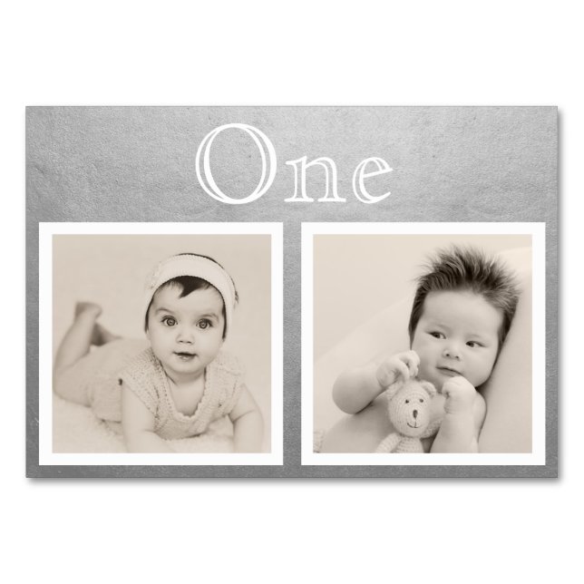 Numeração De Mesa Número de Tabela de Prata de Idade Personalizada d (Frente)