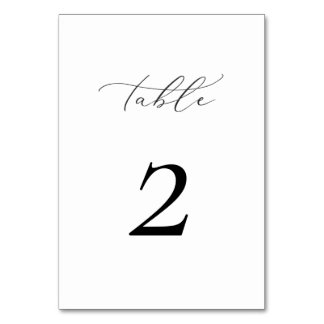 Numeração De Mesa Número de Tabela de Script Elegante
