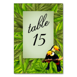 Numeração De Mesa Número de Tabela de Toques de Selva Exótica