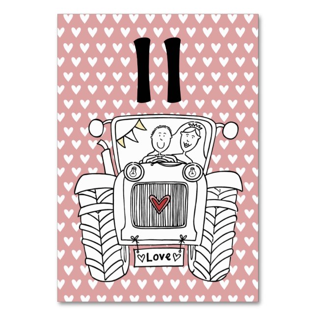 Numeração De Mesa Número de Tabela de Trator de Casamento de País Pe (Frente)