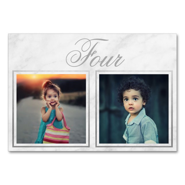 Numeração De Mesa Número de Tabela do Marble Silver da Idade do Comp (Frente)