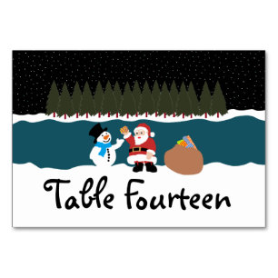 Numeração De Mesa Número De Tabela Do Número Do papai noel Para O