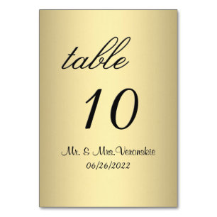 Numeração De Mesa Número de Tabela Dourada
