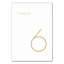 Numeração De Mesa Número de Tabela Dourada e Branca Moderno e Minima