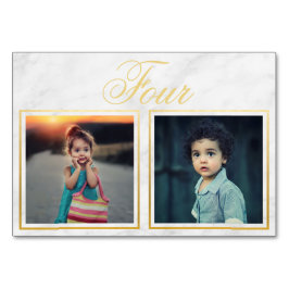 Numeração De Mesa Número de Tabela Dourada Marble Elegante de Idade