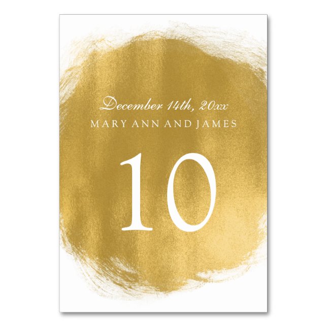 Numeração De Mesa Número de Tabela Dourada Pintura (Frente)