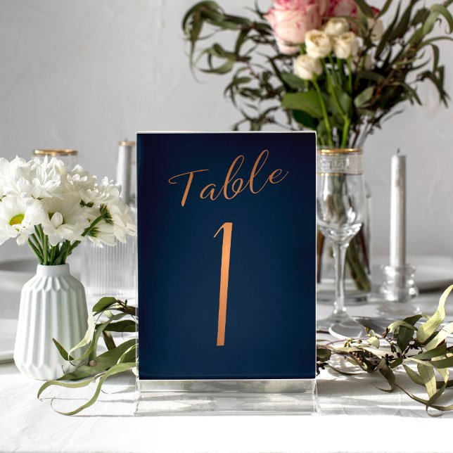 Numeração De Mesa Número de tabela elegante do marinho de brilho de  (Criador carregado)